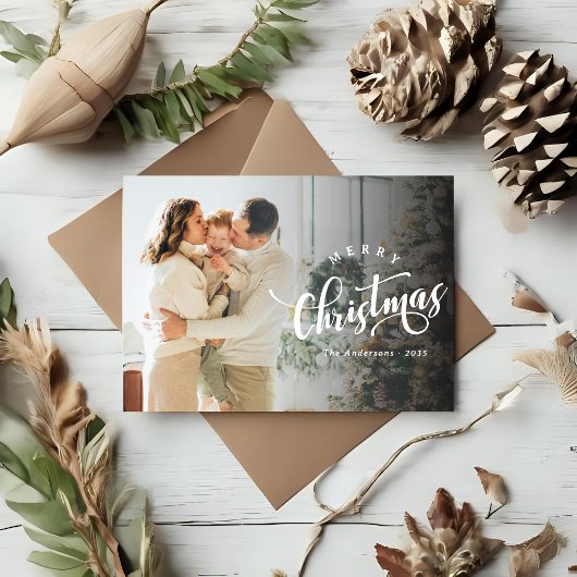 Einfaches Frohe Weihnachten Kalligrafie-Script-Fot