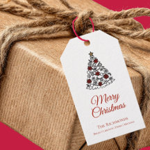 Einfaches Frohe Weihnachten mit Baum 