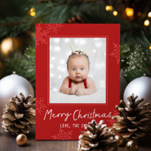 Einfaches Frohe Weihnachten Schrift Schneeflocken