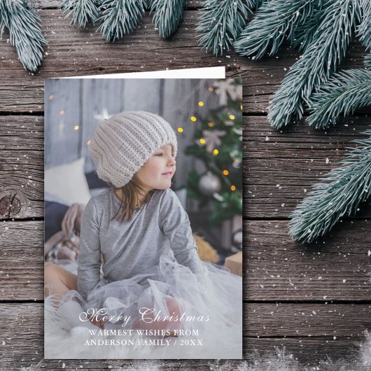 Einfaches Frohe Weihnachten Script Vollfoto