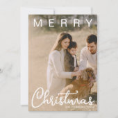 Einfaches Frohe Weihnachten Skript 2 Foto Modern (Vorderseite)