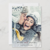 Einfaches, fröhliches Foto Feiertagskarte (Vorderseite)