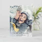 Einfaches, fröhliches Foto Feiertagskarte (Stehend Vorderseite)