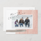 Einfaches fröhliches Weihnachts-Foto Feiertagspostkarte (Vorne/Hinten)