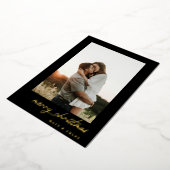 Einfaches fröhliches Weihnachts-Foto Folien Feiertagskarte (Gedreht)