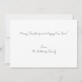 Einfaches fröhliches Weihnachts-Foto Mitteilungskarte (Rückseite)