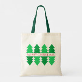Einfaches fröhliches Weihnachts-Grünbaumdesign Tragetasche (Rückseite)