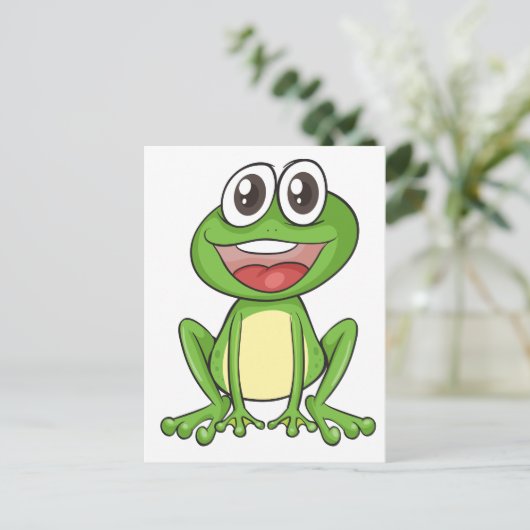 Einfaches Frosch Postkarte (Stehend Vorderseite)
