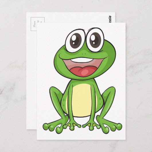 Einfaches Frosch Postkarte (Vorne/Hinten)