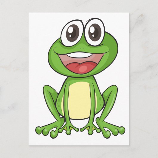 Einfaches Frosch Postkarte (Vorderseite)