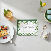 Einfaches Frühjahrsblatt OsterBrunch Einladung