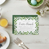 Einfaches Frühjahrsblatt OsterBrunch Einladung