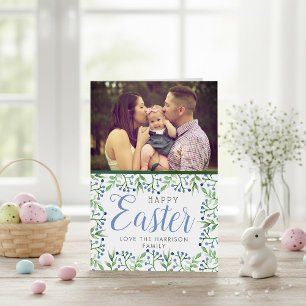 Einfaches Frühlings Blaubeer Custom Foto Frohe Ost