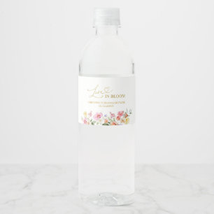 Einfaches Frühlings-Blumen-Hochzeitsdusche-Flasche Wasserflaschenetikett