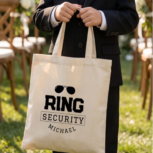 Einfaches Funny Ring Security Wedding Kid Tragetasche