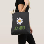Einfaches Gänseblümchen-Blumen-Monogramm Tasche (Von Nahem)