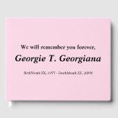 Einfaches Gästebuch (Vorderseite)