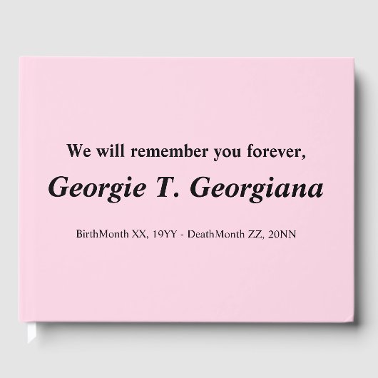 Einfaches Gästebuch (Vorderseite)