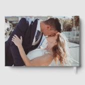 Einfaches Gästebuch für Hochzeiten, Linen Wedding  (Rückseite)