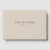 Einfaches Gästebuch für Hochzeiten, Linen Wedding  (Vorderseite)