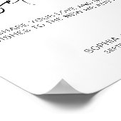 Einfaches Gästebuchzeichen | Unterschreiben Sie un Poster (Ecke)