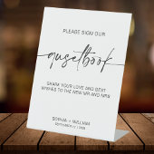 Einfaches Gästebuchzeichen | Unterschreiben Sie un Sockelschild