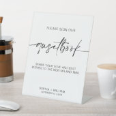 Einfaches Gästebuchzeichen | Unterschreiben Sie un Sockelschild (In SItu)