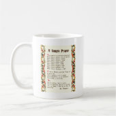 einfaches Gebet durch St Francis von Assisi Kaffeetasse (Links)