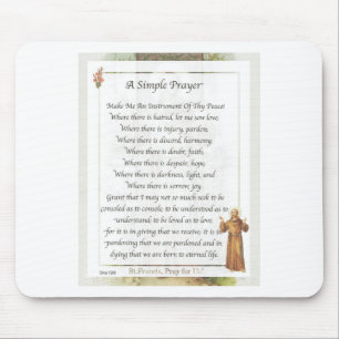 einfaches Gebet St Francis Mousepad