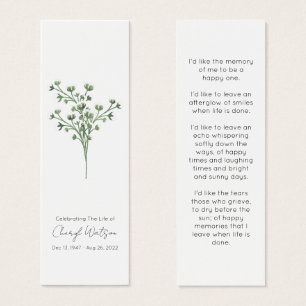 Einfaches Gedenkbuchzeichen Baby's Breath
