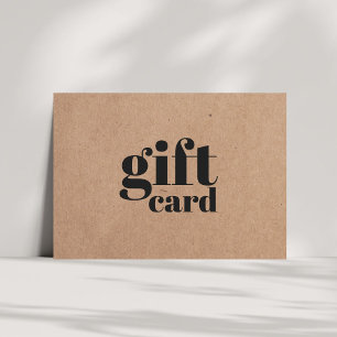Einfaches gedrucktes Kraft-Schönheits-Geschenkguts Rabattkarte