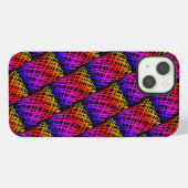 Einfaches Gekritzel | Halber Versatz | Schwarzer H iPhone Hülle (Rückseite (Horizontal))