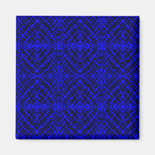 Einfaches Gekritzel   Spiegelkachelung   Blau   Bü Magnet
