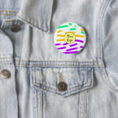 einfaches, gelbblaues Wasserfarbenlogo Button (Beispiel)