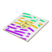 einfaches, gelbblaues Wasserfarbenlogo Fliese (Seite)