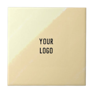 einfaches, gelbblaues Wasserfarbenlogo Fliese