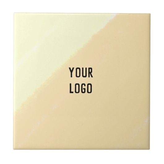 einfaches, gelbblaues Wasserfarbenlogo Fliese (Vorderseite)