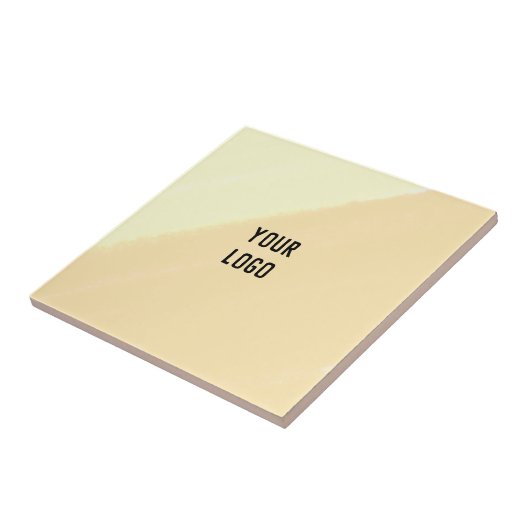 einfaches, gelbblaues Wasserfarbenlogo Fliese (Seite)