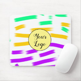 einfaches, gelbblaues Wasserfarbenlogo Mousepad