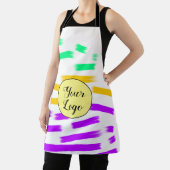 einfaches, gelbblaues Wasserfarbenlogo Schürze (InSitu)