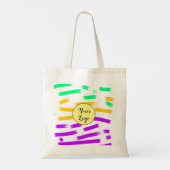 einfaches, gelbblaues Wasserfarbenlogo Tragetasche (Rückseite)