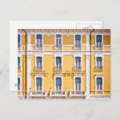 Einfaches, gelbes, farbiges Muster von Windows Postkarte (Vorne/Hinten)