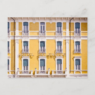 Einfaches, gelbes, farbiges Muster von Windows Postkarte