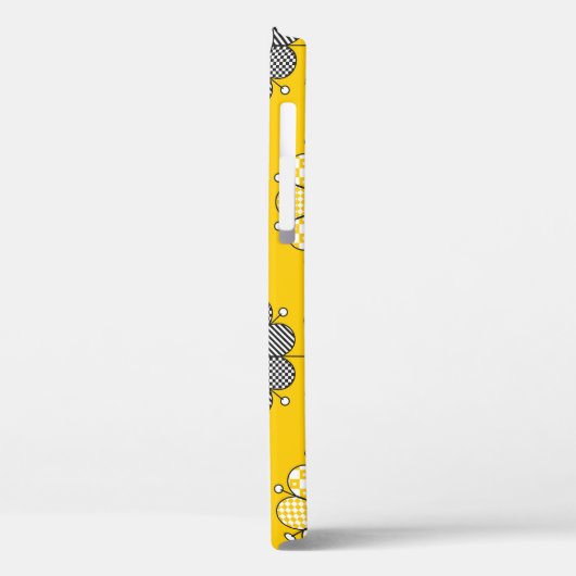 Einfaches gelbes Folklore-Muster Case-Mate iPhone Hülle (Rückseite / Links)