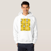 Einfaches gelbes Folklore-Muster Hoodie (Vorne ganz)
