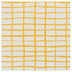 Einfaches gelbes Gittermuster Stoff