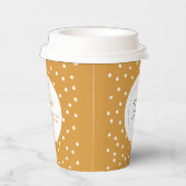 Einfaches gelbes Minimal-Business-Logo Pappbecher (Rechts)