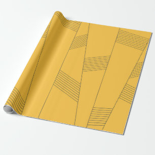 Einfaches, gelbes, modernes abstraktes Grafikdesig Geschenkpapier