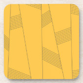 Einfaches, gelbes, modernes abstraktes Grafikdesig Getränkeuntersetzer (Vorderseite)
