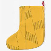 Einfaches, gelbes, modernes abstraktes Grafikdesig Großer Weihnachtsstrumpf (Rückseite)